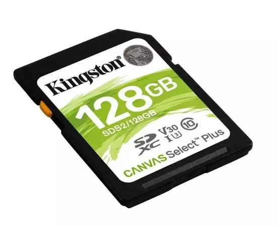 Карта памяти SDXC 128Gb class 10 UHS-I U3 V30 (Kingston Canvas Select Plus 100R) (SDS2/128GB), фото 2