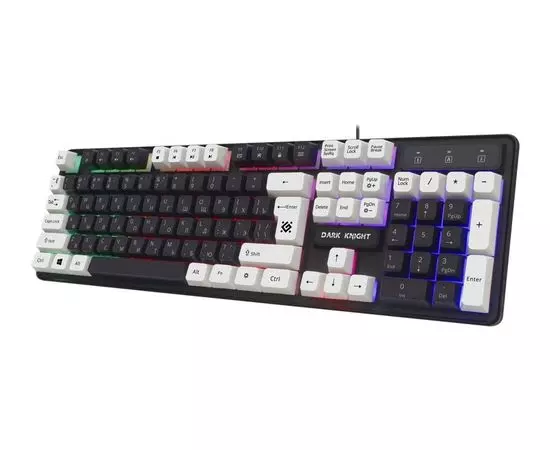 Клавиатура Defender Dark Knight GK-077, USB, Black/White, черный/белый (45078), фото 2