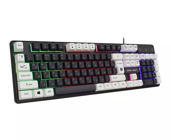 Клавиатура Defender Dark Knight GK-077, USB, Black/White, черный/белый (45078), фото 3