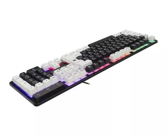 Клавиатура Defender Dark Knight GK-077, USB, Black/White, черный/белый (45078), фото 5