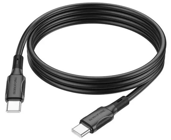 Кабель USB 2.0 Type-C (M), PD, 1m (Borofone) BX80 Succeed 60W, черный (6974443385243)
