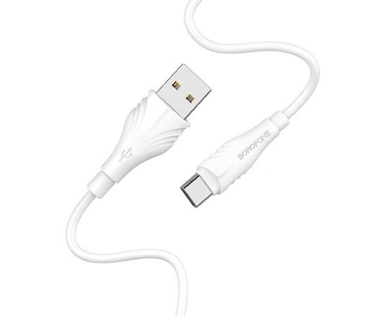 Кабель USB2.0 AM -> Type-C, 1m (Borofone) BX18 Optimal, белый (6931474700445)