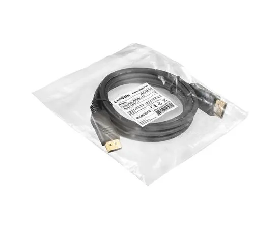 Кабель DisplayPort 2m, v1.2, ExeGate EX-CC-DP-2.0, черный (EX294679RUS), фото 2