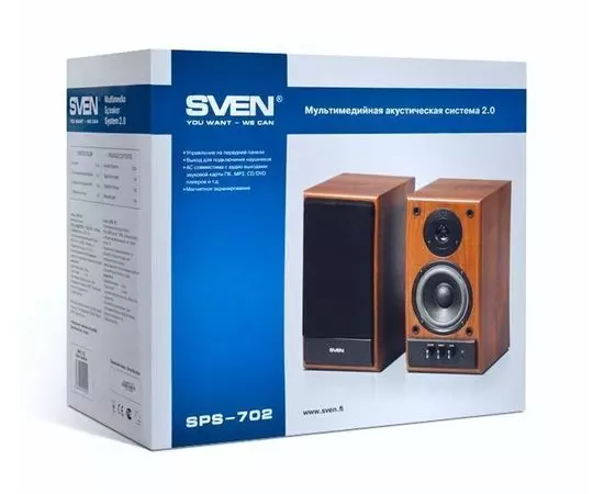 Акустика Sven SPS-702, Черная кожа (SV-0120702BL), фото 5