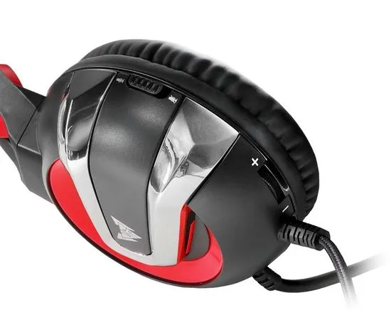 Наушники с микрофоном CROWN CMGH-3000, черный/красный, фото 2