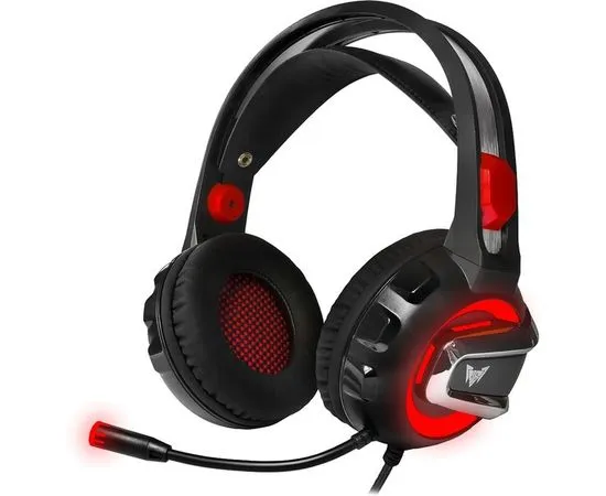Наушники с микрофоном CROWN CMGH-3000, черный/красный