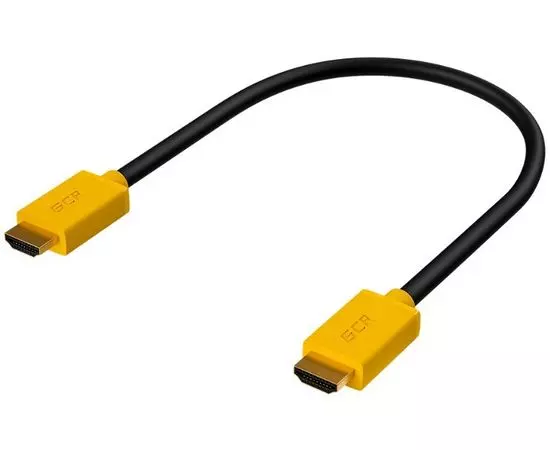 Кабель HDMI 0.3m, v2.0, позол.разъемы, Greenconnect, черный/желтый (GCR-HM441-0.3m)