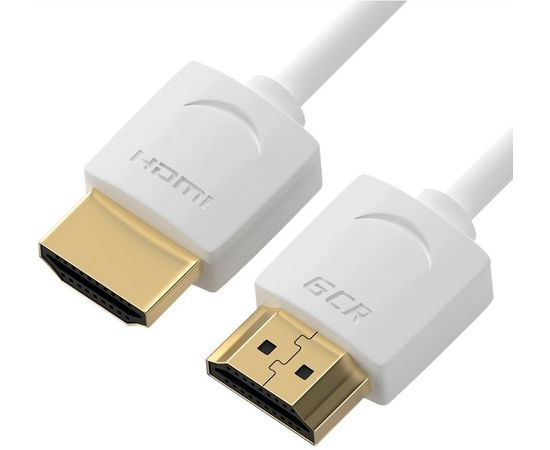 Кабель HDMI 0.2m, v2.0, позол.разъемы, Greenconnect Slim, белый (GCR-53211)