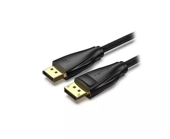 Кабель DisplayPort 1m, v1.4, Vention, в оплетке, черный (HCCBF)