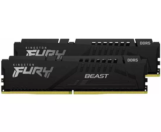 Оперативная память Kingston 2x16Gb DDR5-4800MHz FURY Beast Black (KF548C38BBK2-32)