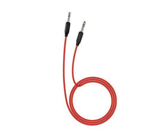 Кабель Audio AUX 3.5мм (m) -> 3.5мм (m) 1м, красный (HOCO) UPA11 (6957531079309)