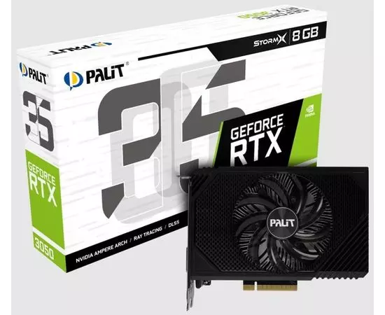 Видеокарта Palit GeForce RTX3050 8GB GDDR6 StormX (NE63050018P1-1070F)