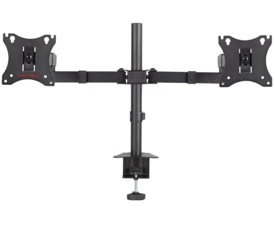 Кронштейн настольный для 2-х мониторов 15"-28" 4 ст. свободы, (Arm Media LCD-T04) Black, фото 2