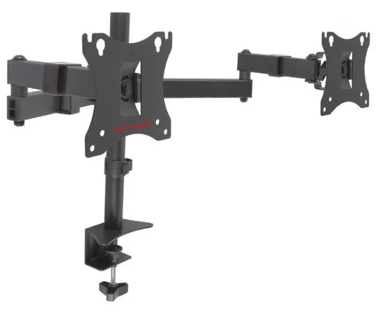 Кронштейн настольный для 2-х мониторов 15"-28" 4 ст. свободы, (Arm Media LCD-T04) Black