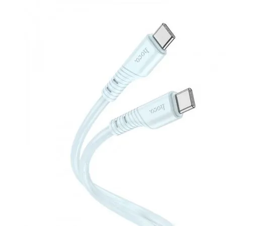 Кабель USB 2.0 Type-C (M), PD, 1m (HOCO) X97 Crystal 60W, голубой (6931474799920)