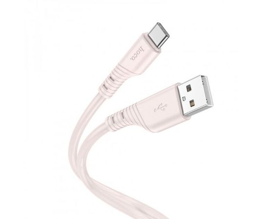 Кабель USB2.0 AM -> Type-C, 1m (HOCO) X97 Crystal, розовый (6931474799906)