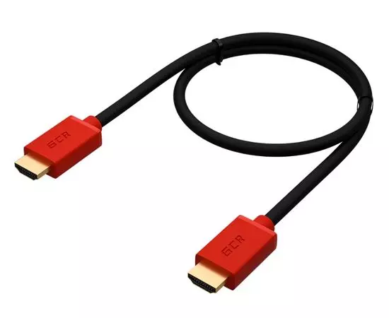 Кабель HDMI 0.5m, v2.0, позол.разъемы, Greenconnect, черный/красный (GCR-HM451-0.5m)