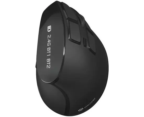 Мышь Oklick 990MW, вертикальная, бесшумная, BT/Radio, черный (1533172), фото 2