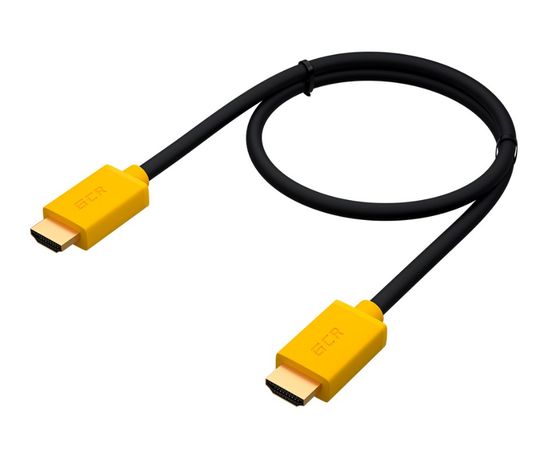 Кабель HDMI 0.5m, v2.0, позол.разъемы, Greenconnect, черный/желтый (GCR-HM441-0.5m)