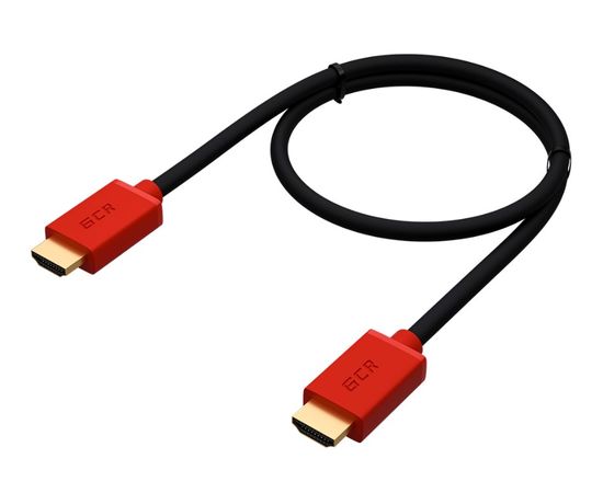 Кабель HDMI 0.3m, v2.0, позол.разъемы, Greenconnect, черный/красный (GCR-HM451-0.3m)