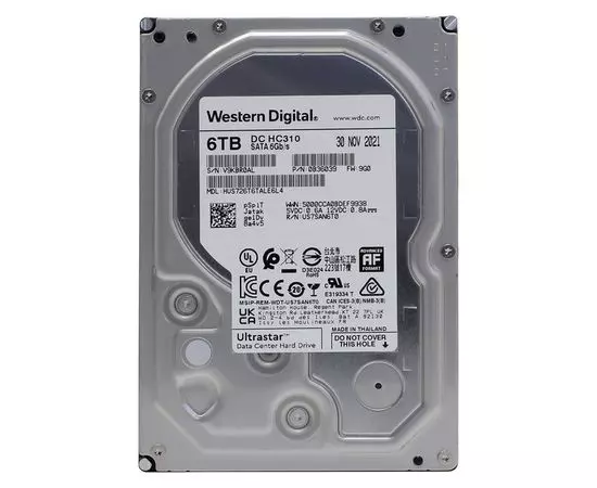 Жесткий диск Western Digital 6Tb WD Ultrastar 7K6 (0B36039) (HUS726T6TALE6L4)