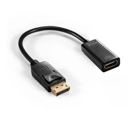 Переходник DisplayPort (M) -> HDMI (F) 0.2m, ExeGate EX-DPM-HDMIF-0.2, черный (EX294707RUS)