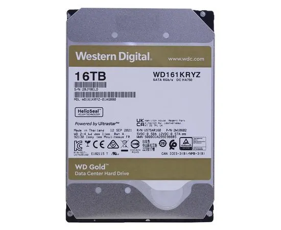 Жесткий диск Western Digital 16Tb Gold (WD161KRYZ)