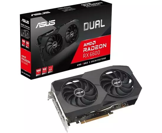 Видеокарта Asus RX 6600 8GB GDDR6 (DUAL-RX6600-8G-V2)