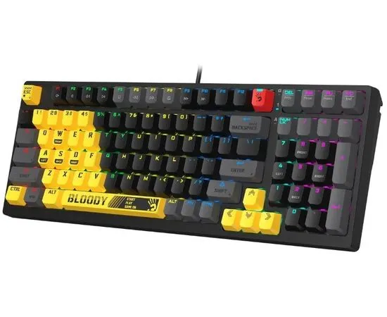 Клавиатура A4 Tech Bloody S98 Sports Lime, USB Multimedia Gamer LED, фото 3