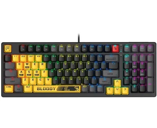 Клавиатура A4 Tech Bloody S98 Sports Lime, USB Multimedia Gamer LED