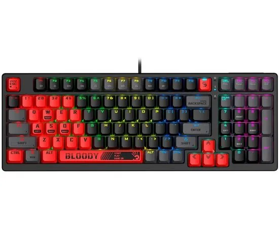 Клавиатура A4 Tech Bloody S98 Sports Red, USB Multimedia Gamer LED