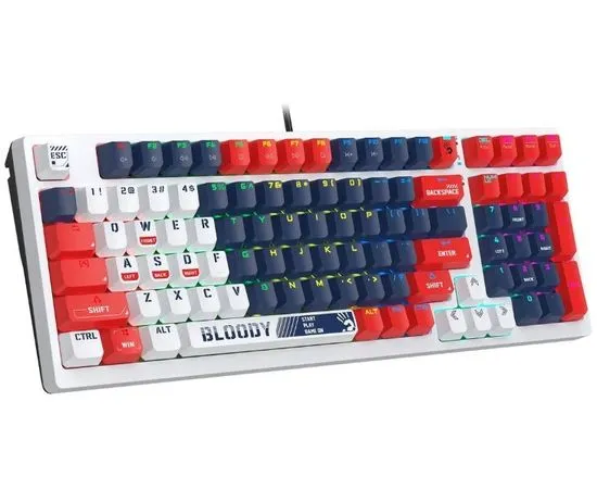 Клавиатура A4 Tech Bloody S98 Sports Navy, USB Multimedia Gamer LED, фото 2