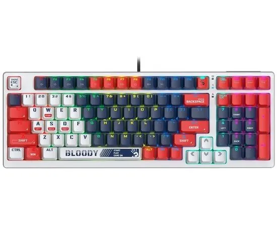 Клавиатура A4 Tech Bloody S98 Sports Navy, USB Multimedia Gamer LED
