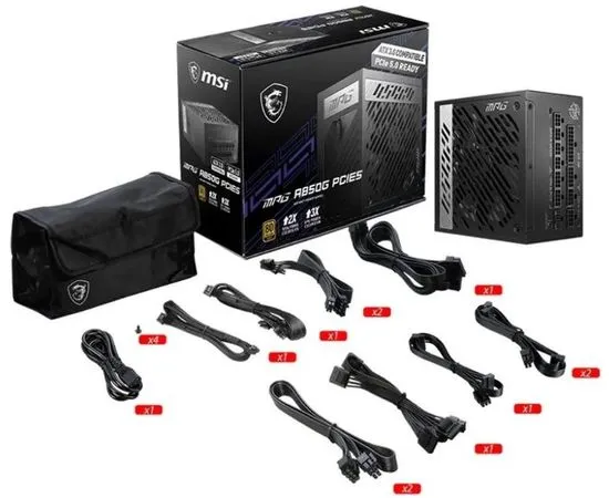 Блок питания 850W (MSI, MPG A850G PCIE5) (306-7ZP7B11-CE0), фото 3