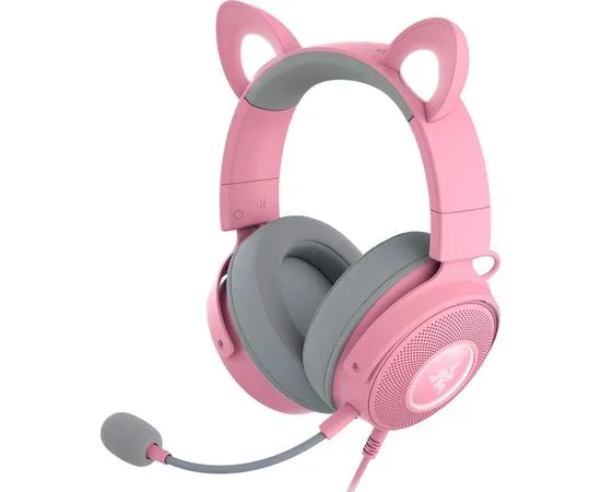 Наушники с микрофоном Razer Kraken Kitty Edition v2 Pro Quartz, розовый (RZ04-04510200-R3M1)