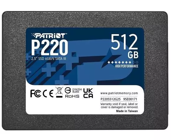 Накопитель SSD 512Gb Patriot P220 (P220S512G25)