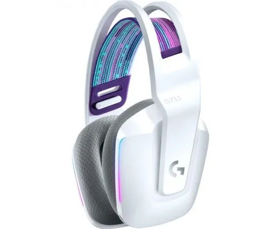 Наушники с микрофоном Logitech G733 LIGHTSPEED Wireless RGB Gaming Headset, белый (981-000883), фото 2