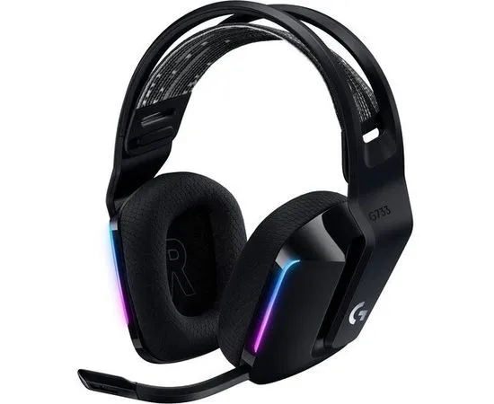 Наушники с микрофоном Logitech G733 LIGHTSPEED Wireless RGB Gaming Headset, черный (981-000864)