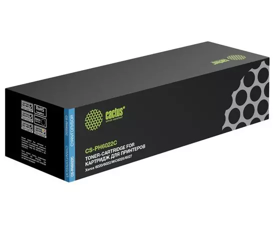 Картридж Xerox 106R02760 (Phaser 6020/ WC 6025) Cyan 1k (Cactus) (CS-PH6022C)