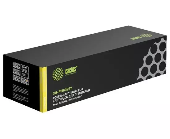 Картридж Xerox 106R02762 (Phaser 6020/ WC 6025) Yellow 1k (Cactus) (CS-PH6022Y)