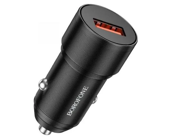 Автомобильное зарядное устройство Borofone BZ19A Wisdom, USB A, QC3.0, черный (6974443387421)