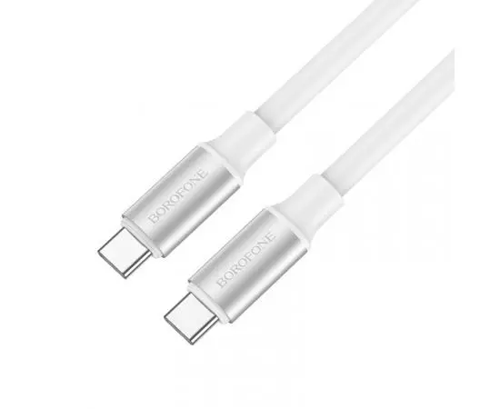 Кабель USB 2.0 Type-C (M), 1m (Borofone) BX82 Bountiful, PD (60W), белый (6974443386264)