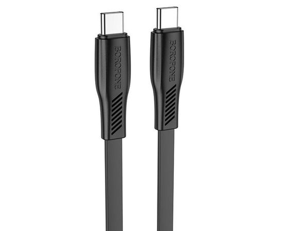 Кабель USB 2.0 Type-C (M), 1m (Borofone) BX85 Auspicious PD (60W), черный (6974443387131)