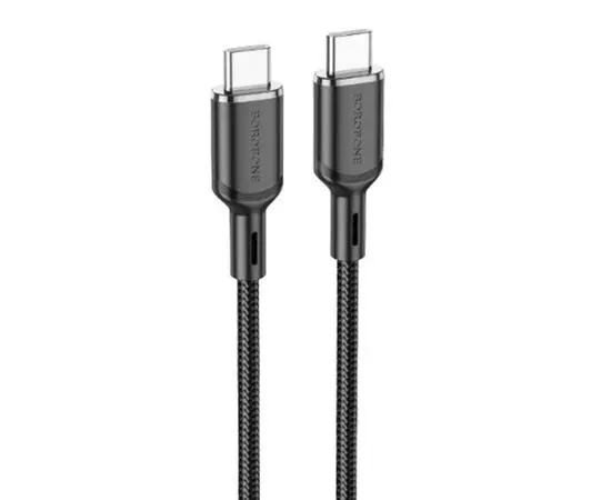 Кабель USB 2.0 Type-C (M), PD, 1m (Borofone) BX90 Cyber 60W, черный (6974443389661)