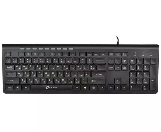 Клавиатура Oklick 480M USB slim, черный/серный (1067196)