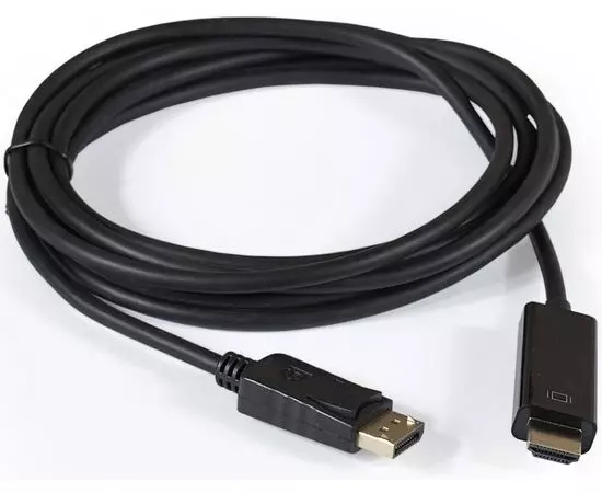 Кабель DisplayPort (M) -> HDMI (M) 1m, ExeGate, черный (EX294708RUS)