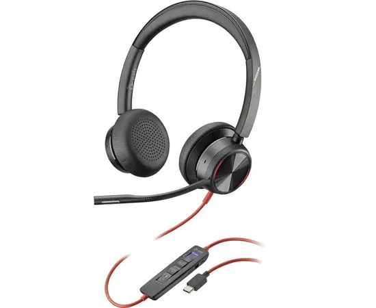 Наушники с микрофоном Plantronics BLACKWIRE 8225 Microsoft Teams, USB Type-C, черный (214409-01)