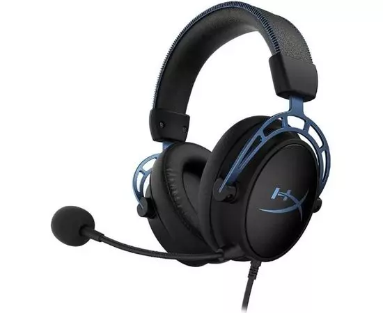 Наушники с микрофоном HyperX Cloud Alpha S, черный/голубой (4P5L3AA)
