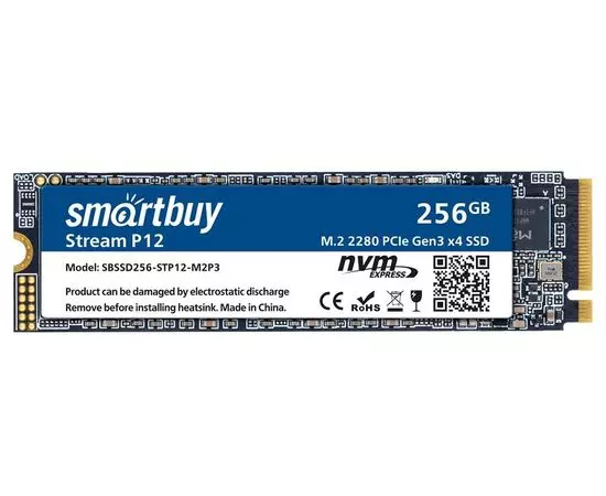 Накопитель SSD M.2 256Gb Smartbuy Stream P12 (SBSSD256-STP12-M2P3)