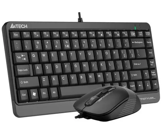 Клавиатура+мышь A4 Fstyler F1110 USB Multimedia, черный/серый (F1110 GREY), фото 2